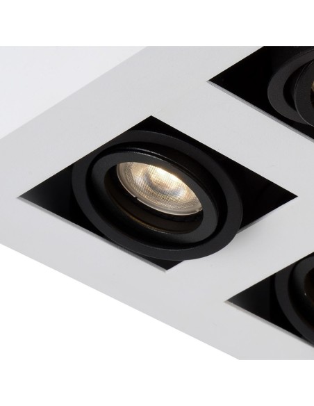 Plafonnier LED Dim to warm GU10 4x5W 2200K/3000K Blanc - Lucide - Xirax