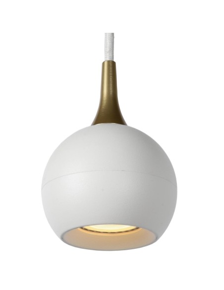 Favori  de Lucide - Suspension intérieure Led 4 points lumineux - blanc et or mat