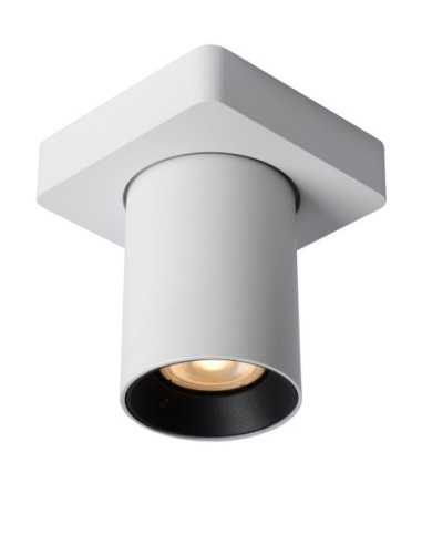 Lucide NIGEL Spot plafond LED Dim to warm GU10 1x5W 2200K/3000K Blanc | Deko Light