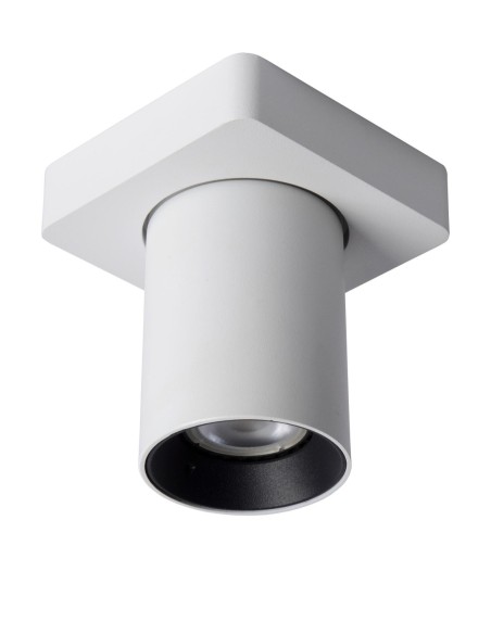 Lucide NIGEL Spot plafond LED Dim to warm GU10 1x5W 2200K/3000K Blanc | Deko Light