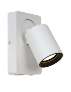 Lucide NIGEL Lampe de chevet / Applique mural LED Dim to warm GU10 1x5W 2200K/3000K Point de rechargement USB Blanc | Deko Light