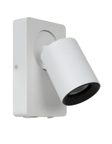 Lucide NIGEL Lampe de chevet / Applique mural LED Dim to warm GU10 1x5W 2200K/3000K Point de rechargement USB Blanc | Deko Light