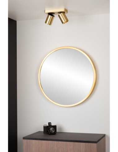 Lucide NIGEL Spot plafond LED Dim to warm GU10 2x5W 2200K/3000K Or Mat / Laiton | Deko Light