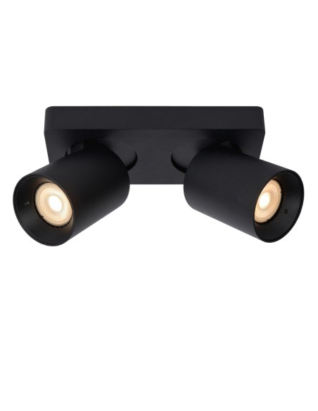 Lucide NIGEL Spot plafond LED Dim to warm GU10 2x5W 2200K/3000K Noir | Deko Light