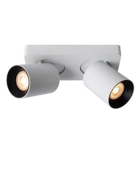 Lucide NIGEL Spot plafond LED Dim to warm GU10 2x5W 2200K/3000K Blanc | Deko Light
