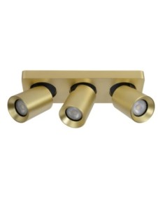 Lucide NIGEL Spot plafond LED Dim to warm GU10 3x5W 2200K/3000K Or Mat / Laiton | Deko Light 2