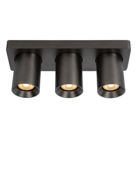 Lucide NIGEL Spot plafond LED Dim to warm GU10 3x5W 2200K/3000K Anthracite | Deko Light