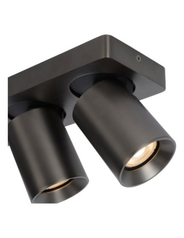 Lucide NIGEL Spot plafond LED Dim to warm GU10 3x5W 2200K/3000K Anthracite | Deko Light