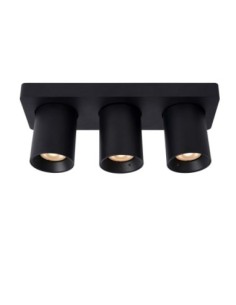 Lucide NIGEL Spot plafond LED Dim to warm GU10 3x5W 2200K/3000K Noir | Deko Light