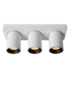 Lucide NIGEL Spot plafond LED Dim to warm GU10 3x5W 2200K/3000K Blanc | Deko Light