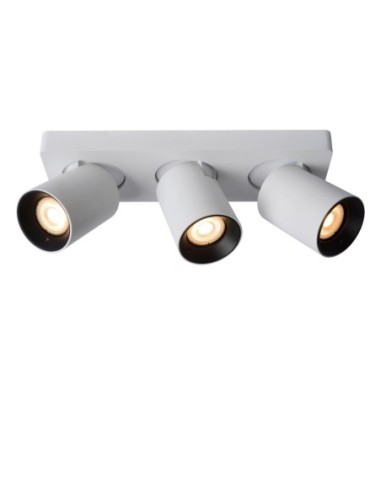 Lucide NIGEL Spot plafond LED Dim to warm GU10 3x5W 2200K/3000K Blanc | Deko Light