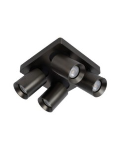 Plafonnier LED  GU10 4x5W 2200K/3000K Anthracite - Lucide - Nigel 2
