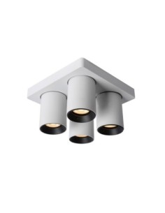 Lucide NIGEL Spot plafond LED Dim to warm GU10 4x5W 2200K/3000K Blanc | Deko Light