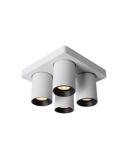 Lucide NIGEL Spot plafond LED Dim to warm GU10 4x5W 2200K/3000K Blanc | Deko Light