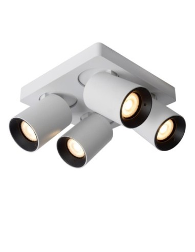 Lucide NIGEL Spot plafond LED Dim to warm GU10 4x5W 2200K/3000K Blanc | Deko Light