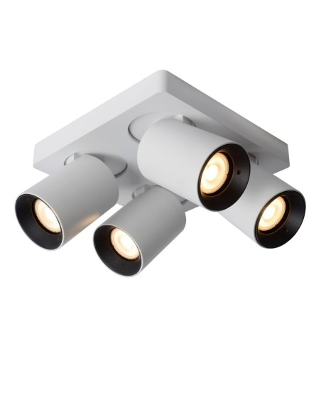 Lucide NIGEL Spot plafond LED Dim to warm GU10 4x5W 2200K/3000K Blanc | Deko Light