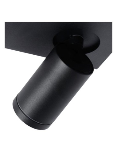 Plafonnier LED Dim to warm GU10 4x5W 2200K/3000K IP44 Noir - Lucide - Taylor
