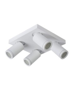 Plafonnier LED Dim to warm GU10 4x5W 2200K/3000K IP44 Blanc - Lucide - Taylor 2