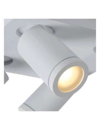 Plafonnier LED Dim to warm GU10 4x5W 2200K/3000K IP44 Blanc - Lucide - Taylor