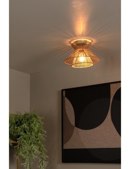 Lucide TASMAN Plafonnier Diam. 32 cm 1xE27 Naturel | Deko Light