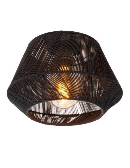 Lucide JESSICA Plafonnier Diam. 30 cm 1xE27 Noir | Deko Light