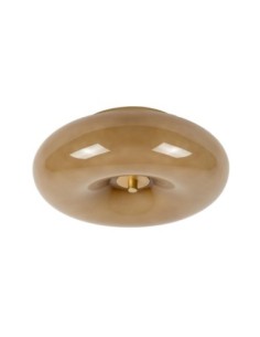 Plafonnier verre et métal  taupe - Lucide - Sentino 2