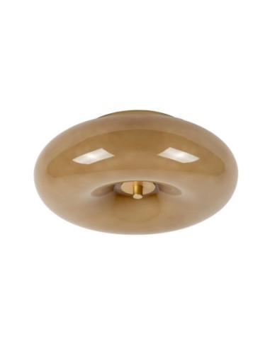 Lucide - Sentino - Plafonnier verre et métal  taupe