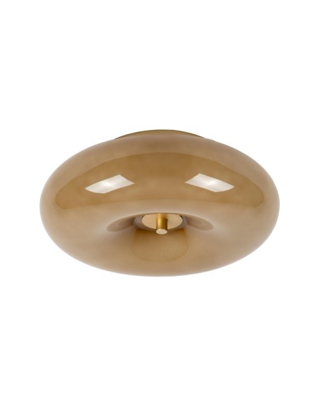 Lucide - Sentino - Plafonnier verre et métal  taupe