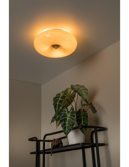 Sentino  - Lucide - Plafonnier verre et métal  taupe