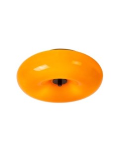 Plafonnier verre et métal  orange - Lucide - Sentino