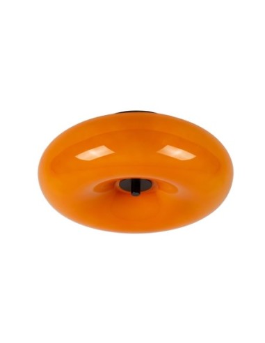 Lucide - Sentino - Plafonnier verre et métal  orange