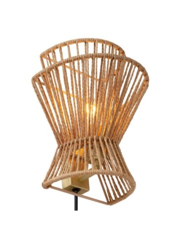 Applique murale 1xE14 40W Naturel / Laiton - Lucide - Tasman