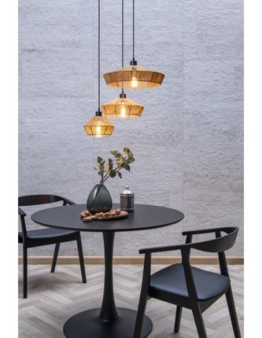 Lucide YUNKAI Suspension Diam. 60 cm 3xE27 Naturel | Deko Light