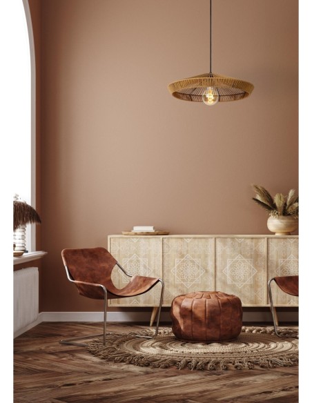 Lucide YUNKAI Suspension Diam. 50 cm 1xE27 Naturel | Deko Light