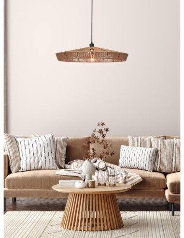 Lucide YUNKAI Suspension Diam. 70 cm 1xE27 Naturel | Deko Light