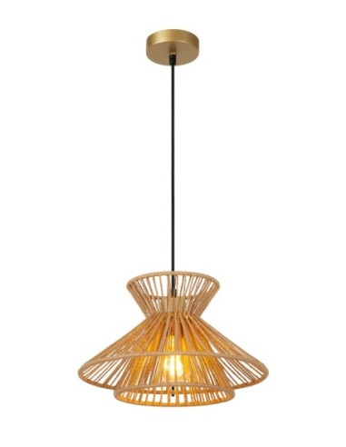 Suspension Led Diam. 32 cm 1xE27 60 W IP20 Naturel - Lucide - Tasman