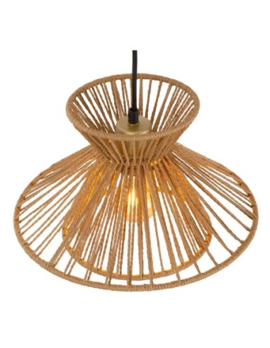 Suspension Led Diam. 32 cm 1xE27 60 W IP20 Naturel - Lucide - Tasman