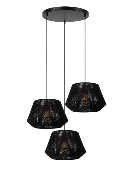 Lucide JESSICA Suspension Diam. 35,5 cm 3xE27 Noir | Deko Light