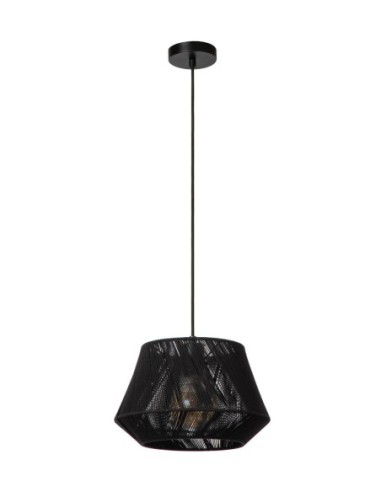 Suspension Led Diam. 30 cm 1xE27 60 W Dimmable Noir- Lucide - Jessica