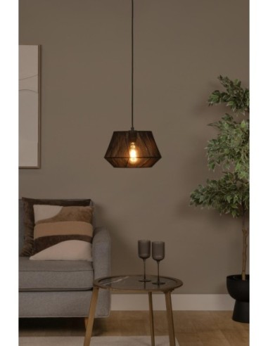 Lucide JESSICA Suspension Diam. 30 cm 1xE27 Noir | Deko Light