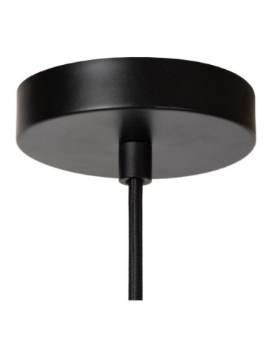 Suspension Led Diam. 30 cm 1xE27 60 W Dimmable Noir- Lucide - Jessica