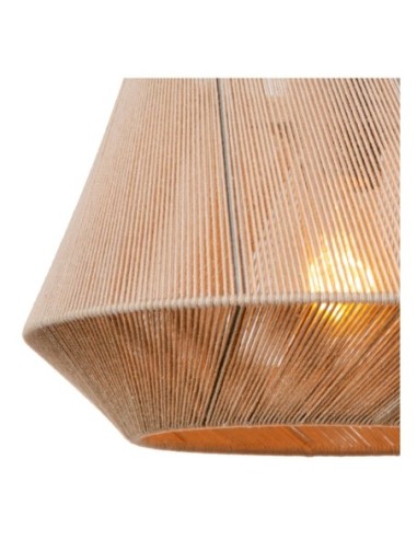 Suspension Diam.25 cm 1xE27 60 W Noir et Naturel - Lucide - Jessica