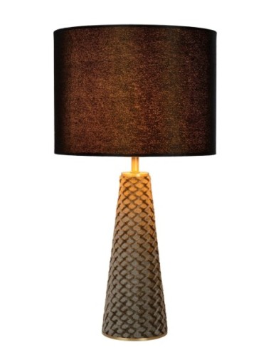 Lampe de table Diam. 25 cm 1xE27 60W Noir et Gris - Lucide - Extravaganza Velevet