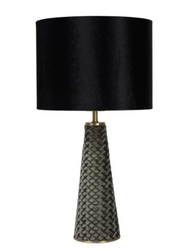 Lucide EXTRAVAGANZA VELVET Lampe de table Diam. 25 cm 1xE27 Noir | Deko Light