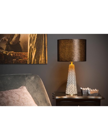 Lucide EXTRAVAGANZA VELVET Lampe de table Diam. 25 cm 1xE27 Noir | Deko Light