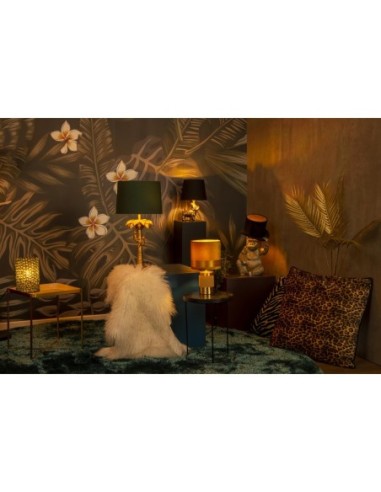 Lucide EXTRAVAGANZA VELVET Lampe de table Diam. 25 cm 1xE27 Noir | Deko Light