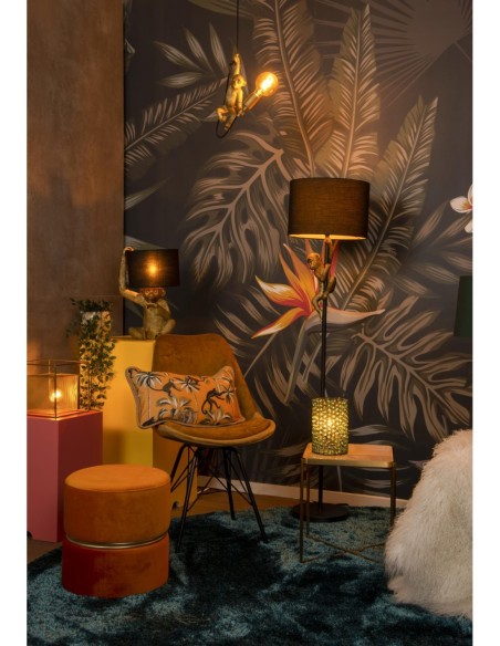 Lucide EXTRAVAGANZA VELVET Lampe de table Diam. 25 cm 1xE27 Noir | Deko Light