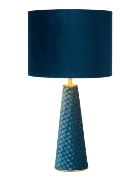 Lampe de table Diam. 25 cm 1xE27 60W Turquoise - Lucide - Extravaganza Velvet
