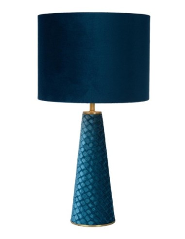 Lampe de table Diam. 25 cm 1xE27 60W Turquoise - Lucide - Extravaganza Velvet