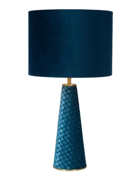 Lucide EXTRAVAGANZA VELVET Lampe de table Diam. 25 cm 1xE27 Turquoise | Deko Light